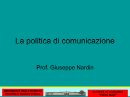 A La politicadicomunicazione - Facoltà di Economia Marco Biagi