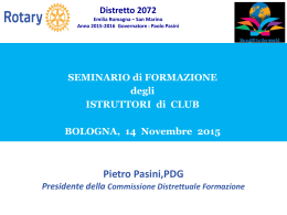 Seminario Istruttori - Rotary distretto 2072