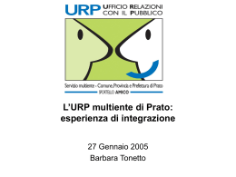 L`URP multiente di Prato: esperienza di