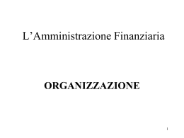 L`Amministrazione Finanziaria