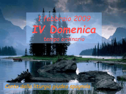 IV Domenica t.o. B - Letture (1 febbraio 2009)