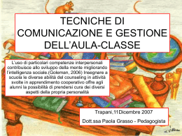 Paola Grasso - Tecniche di comunicazione e gestione della classe
