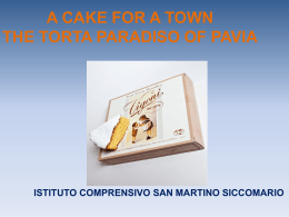 Una torta per una città LA TORTA PARADISO DI PAVIA