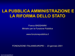 LA RIFORMA DELLA PUBBLICA