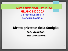 VI_lezione 2013 bicocca - Dipartimento di Sociologia