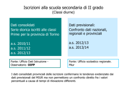 I dati in dettaglio - Provincia di Torino