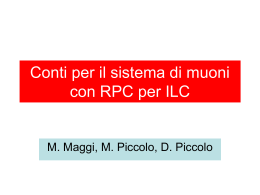 Conti per il sistema di muoni con RPC per ILC