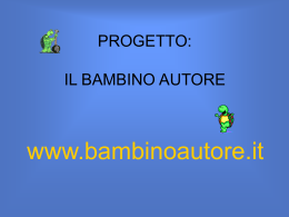PROGETTO: BAMBINO AUTORE