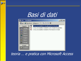 Database - Web server per gli utenti dell`Universit&agrave; degli Studi di