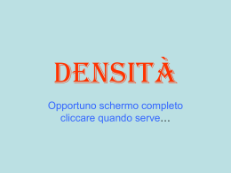 densit&agrave;
