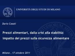 La sicurezza alimentare