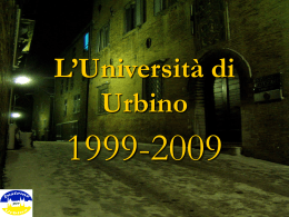 L`Universit&agrave; di Urbino