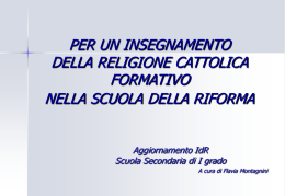 IRC e riforma - Arcidiocesi di Udine