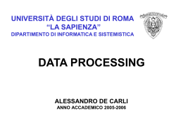 Lezione 12 - Dipartimento di Informatica e Sistemistica