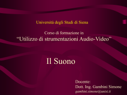 Il Suono - Unisi - Università degli Studi di Siena