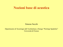 suono - Dipartimento di Architettura