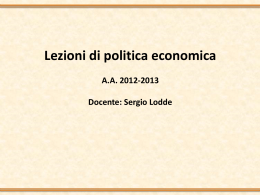 Lezioni politica economica A