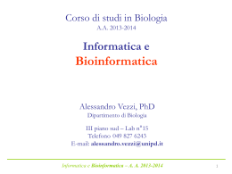 Lezione_3-marzo-2014 - Corso di Biologia Molecolare 2