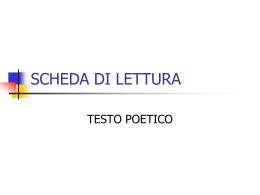 Scheda di lettura testo poetico