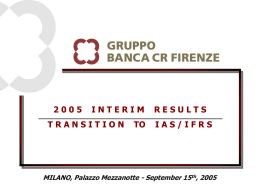 IAS/IFRS - Banca CR Firenze -------------