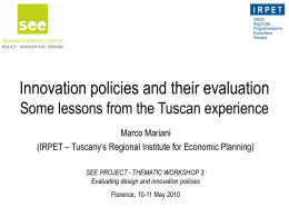 Innovation policies and their evaluations