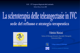 Scleroterapia teleangectasie - Sezione Lombardia Società Italiana