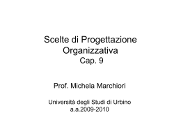 Organizzazione Aziendale - Università di Urbino