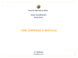 CSR - Scienze Politiche, Economiche e Sociali