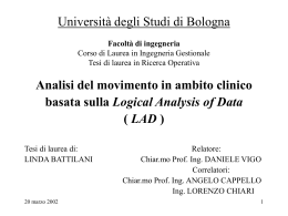 presentazione TESI - Università di Bologna - DEIS