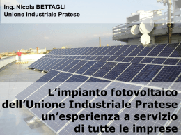 L`impianto fotovoltaico dell`Unione Industriale Pratese un`esperienza