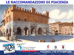 Le Raccomandazioni di Piacenza