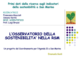 indicatori della sostenibilit&agrave; - Agenda 21
