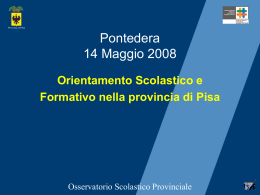 Orientamento Scolastico e Formativo nella provincia di Pisa