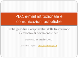 PEC, e-mail istituzionale e comunicazioni pubbliche