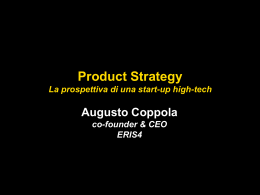 Product Strategy: La prospettiva di una start-up high-tech