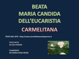 Beata Maria Candida dellEucarestia