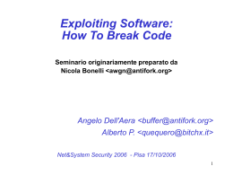 Exploiting Software: How To Break Code