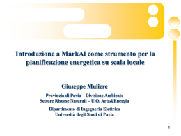 7 Introduzione alla pianificazione energetica su scala locale