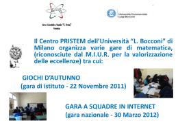 Fuoriclasse Bocconi 2012 - Liceo Scientifico Fermi