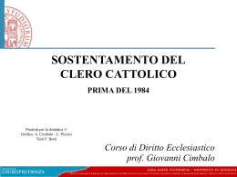 Sostentamento del clero cattolico &ndash; versione Power Point per le