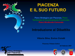 La presentazione del Convegno da parte del Coordinatore Tecnico