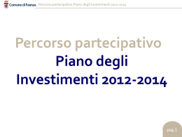 Slide partecipazione piano investimenti 2012
