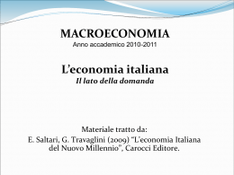 L`economia italiana negli anni Duemila