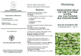 Workshopfloatingsystem2 - Azienda Agraria “A. Servadei”