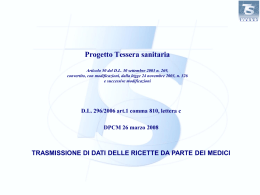 Progetto Tessera Sanitaria