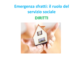 Emergenza sfratti: il ruolo del servizio sociale