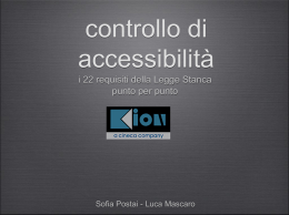 Slides Corso Accessibilit&agrave;