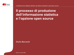 Il processo di produzione dell`informazione statistica e l