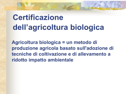 qualita` e certificazione dei prodotti agro-forestali