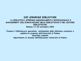 Presentazione - Libera Università di Bolzano